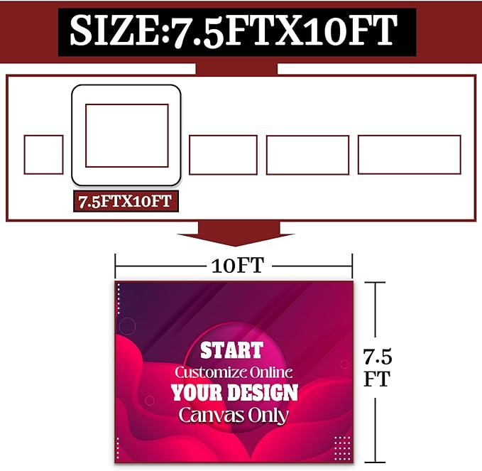 Custom Tension Fabric Display Backdrop Trade Show Backdrop for Weddings, Events, Booth (Banner only, Double Sided Print 7.5x10 Ft)