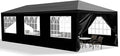 10x30 FT Party Tent, Outdoor Wedding Tents for Parties, Canopy Event Tent with 8 Removable Sidewalls, Waterproof Gazebo Shelter for Birthday Parties, Weddings, BBQs & Events (10X30FT-8Sides Black)