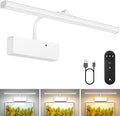 Lightbiz Picture Light, 15.35inch 5400mAh Rechargeable Picture Lights for Wall Battery Operated Wall Lights with Remote, 3 Colors Paintings Light Dimmable Art Light for Artwork, Gallery (White)