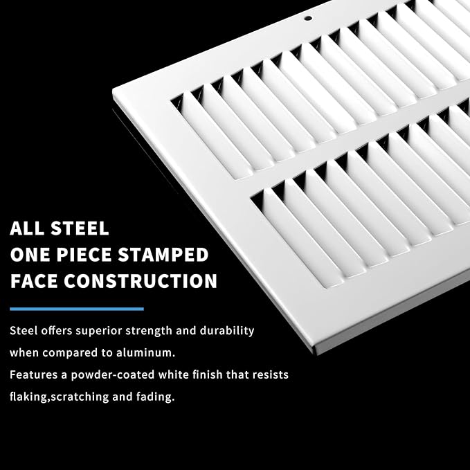 10x10 Vent Cover(Duct Opening Size),Air Return Vent Cover,Flat Vent Cover,Rejillas De Aire Acondicionado para Casa,Return Air Grilles,Outer Dimensions:11.75"W X 11.75"H(10"W x 10"H, Duct Opening)