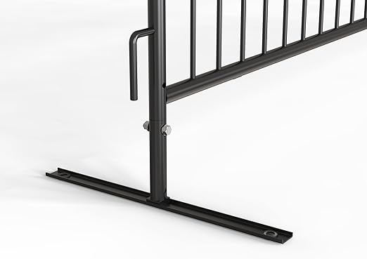 Angry Bull Barricades Barricade in a Box 2.0 - Heavy Duty Interlocking Steel Barricade, 8.5 Ft. (Hot Dipped Galvanized, Flat feet)