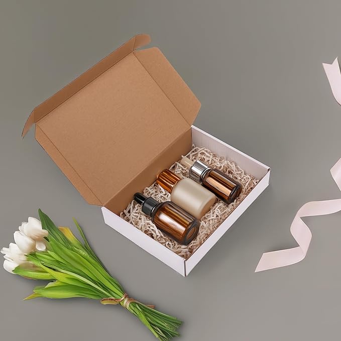 RLAVBL 11x8x2 Shipping Boxes Set of 30, White Corrugated Cardboard Mailer Box for Packing Mailing Small Business