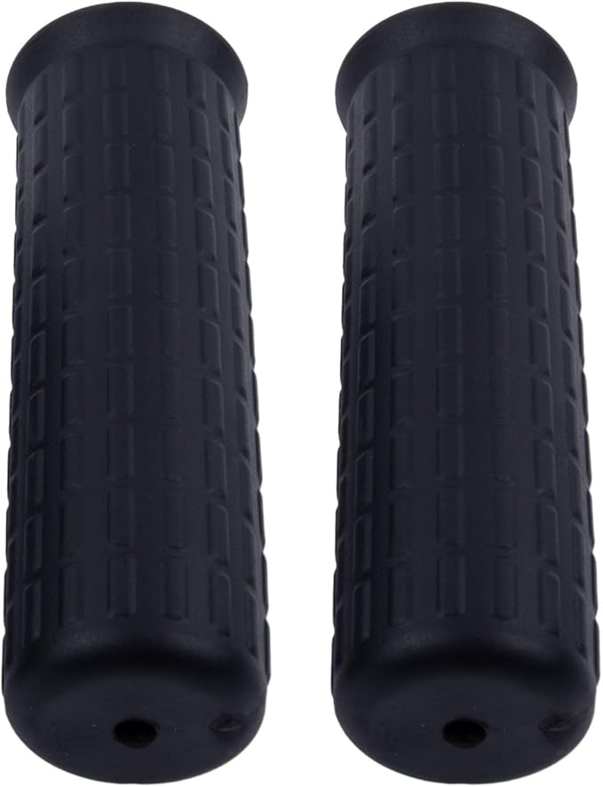 2Pcs Wheelbarrow Rubber Handles Replacement, Anti-slip Handle Grip Covers Weatherproof Handles Non-Slip Round Tubes for Garden Carts(122x30mm Black)