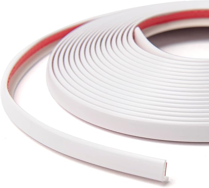 Art3d 20ft Outside Vinyl Corner Trim Peel and Stick for Tile and Wall Edges, Furniture Decoration White