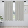 Easy-Going Rod Pocket Blackout Curtains for Bedroom, Room Darkening Window Curtains for Living Room, Thermal Insulated Noise Reduction Solid Window Drapes, 2 Panels(52x63 in, Greyish White)