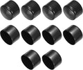 uxcell 10pcs Rubber End Caps 63mm(2 1/2 Inch) ID Vinyl Round End Cap Cover Screw Thread Protector Black
