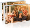 Egofine A4 Acrylic Frames 2 Pack, 20mm Thicker Frameless Clear Picture Frames, Double Sided Magnetic Picture Frames, Free Standing Desktop Display
