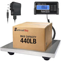Large 440lbs Shipping Scale, 15"X 12" Platform Heavy Duty Stainless Steel Platform for Postal Industrial Floor Business Office Home Warehouse Package Luggage
