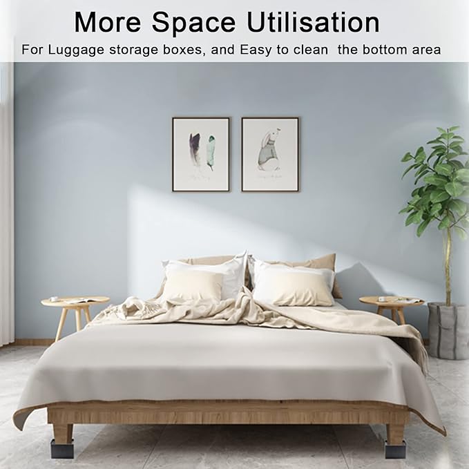 Bed Risers 3 inch, 11000lbs Heavy Duty Oversized Rectangle Bed Lfits Risers, L Shape Wide Opening Furniture Risers for Bed, Couch, Desk, Chair, Soft, Platform, Dorm