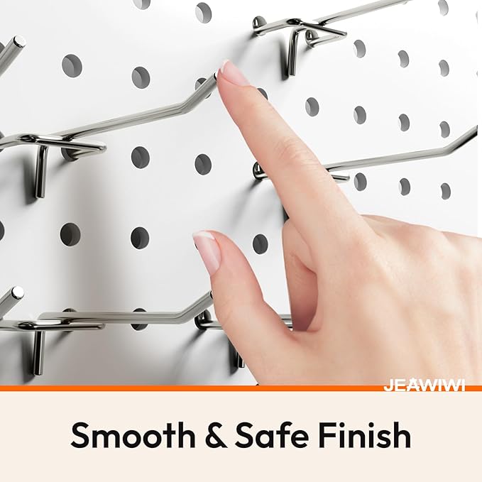 120 Pack 4 Inch Metal Pegboard Hooks, Fit 1/4 in and 1/8 in Peg Board Organizer Accessories, for Hanging Storage, Garages, Tool Sheds, Basements