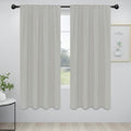 Easy-Going Rod Pocket Blackout Curtains for Bedroom, Room Darkening Window Curtains for Living Room, Thermal Insulated Noise Reduction Solid Window Drapes, 2 Panels(42x72 in, Greyish White)