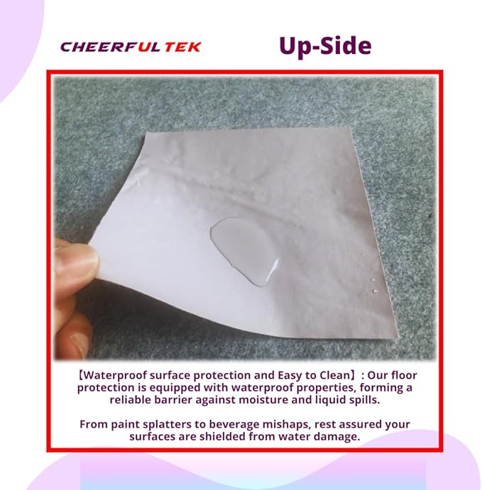 Heavy-Duty Temporary Floor Protection, All Purpose Scratch & Waterproof-Worry Free, Underlayment, Renovation & Construction Canvas Drop Cloth Tarp, Anti-Slip, Durable, Reusable 3'x150'-450 SQFT