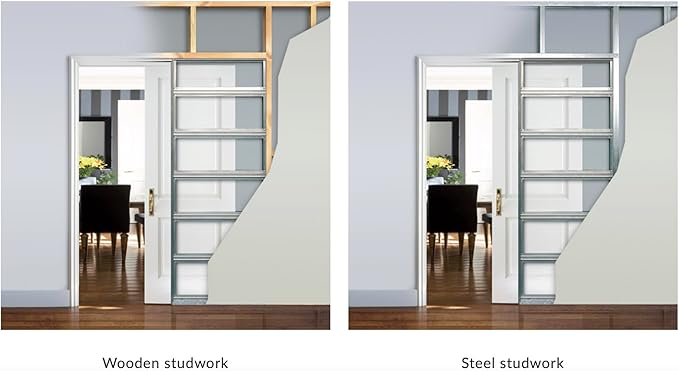 Eclisse Pocket Door Systems Galvanized Steel Frame Kit (2x4 Wall) (32" x 96")