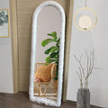 Fluffy Mirror Cover - 64"x21" Full Length Stretch Universal Ultra Soft Non-Slip Cover Warm Home Decor for Bedroom Cloakroom, Gift for Girls