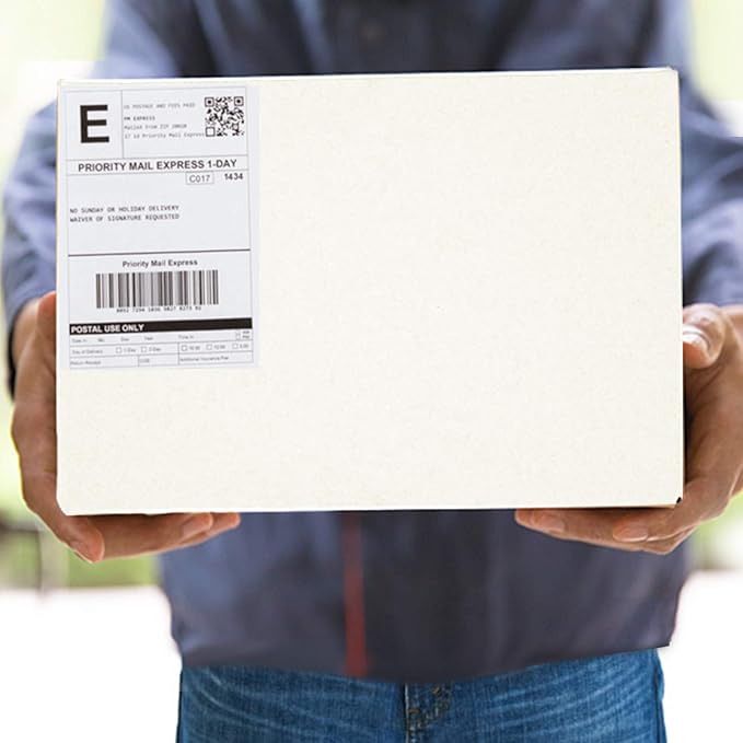 Calenzana 9x6x4 Shipping Boxes Set of 25, White Corrugated Cardboard Box for Packing Mailing Small Business