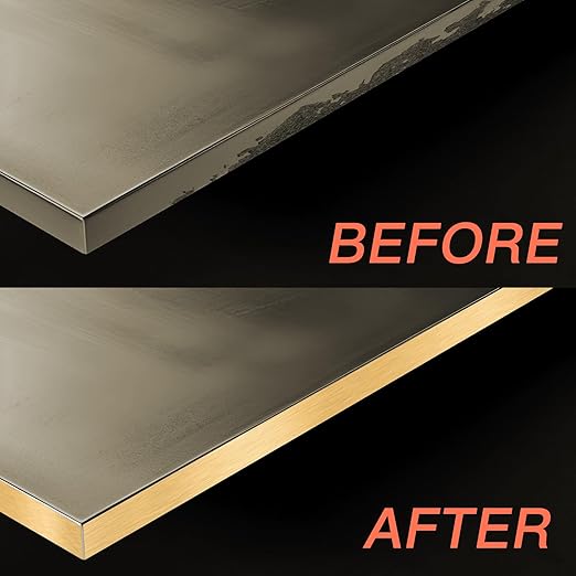 GSCIT Club Gold Edge Banding, 1 Inch x 25ft Aluminum Brushed Edge Banding PVC Edge Trim for Cabinet Repair Furniture