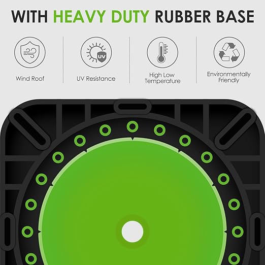6 Pack 28" Inch Large PVC Traffic Cones with Heavy-Duty Black Base, High-Visibility All-Weather Safety Cones for Road Construction, Parking Lot, Garage Use (6, Green, 28" Large)