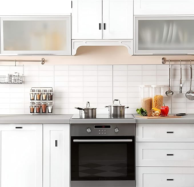 Cabinet Pulls Single Hole Cabinet Knobs, 10 Pack Square Matte Black T Bar Cabinet Handles Drawer Cabinet Knobs Cupboard Hardware Cabinet Handles, Stainless Steel Single Hole