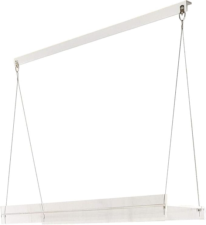 Hanging Acrylic Shelves for Windows (28" Wide, 1 Shelf - 26" Tall)