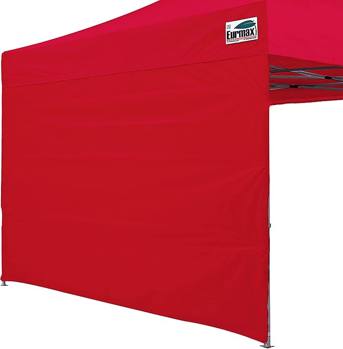 Eurmax USA Instant Canopy SunWall 10FT Pop Up Canopy Wall Sidewall with Horizontal Strap for Eurmax ONLY,1 Pack Sidewall(Red)