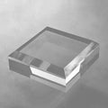 CiaoHER 2in Thickness Beveled Solid Acrylic Display Block Clear Polished Pedestal Stand Riser Solid Base (6x6)
