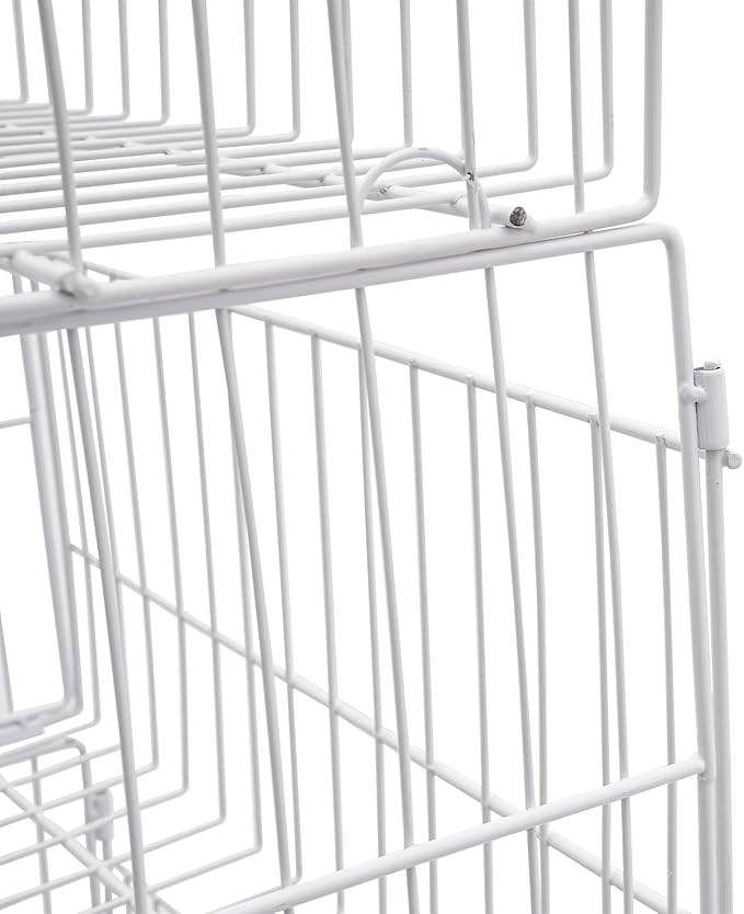5 Tier Retail Display Rack, Rolling Storage Rack 5 Layers 18.9*17.72*55.12in Metal Display Shelf Fruit Vegetable Snack Basket Storage Supplies for Home Store Market (White, 48*45*140cm)