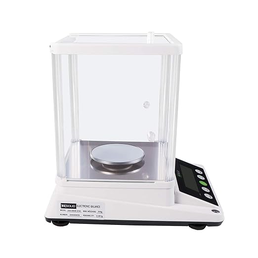 U.S. Solid Digital Analytical Balance 210 g × 0.001 g, High Precision Lab Scale with Front and Rear 2 LCD Screens for Multi-Angle Viewing, Ideal for Laboratory, Research & Education