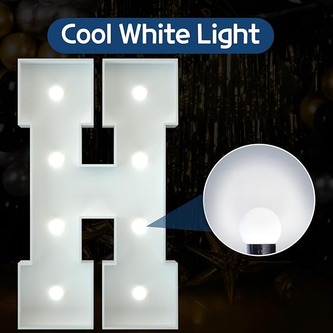 Marquee Letters 3 Feet Tall Large Light Up Letters Decorations Wedding Engagement Happy birthday White Party Decorations Marry Me Sign Big Cardboard Backdrop H