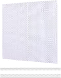 OmniWall Pegboard 2- Panel Side-By-Side Set 32-Inch Tall x 32-Inch Wide Metal Pegboard For Garage & Home Storage White