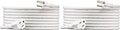 Amazon Basics Extension Cord, 13 Amps, 125V, 15 Foot, White - Pack of 2