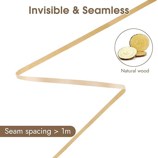 BEVTEE Birch Edge Banding, 3/4 Inch x 100 ft Wood Veneer Roll Pre-glued, Flexible Birch Iron-on Veneer Edge Band for Plywood & Furniture Edging, Natural Wood Color for DIY & Professional Projects