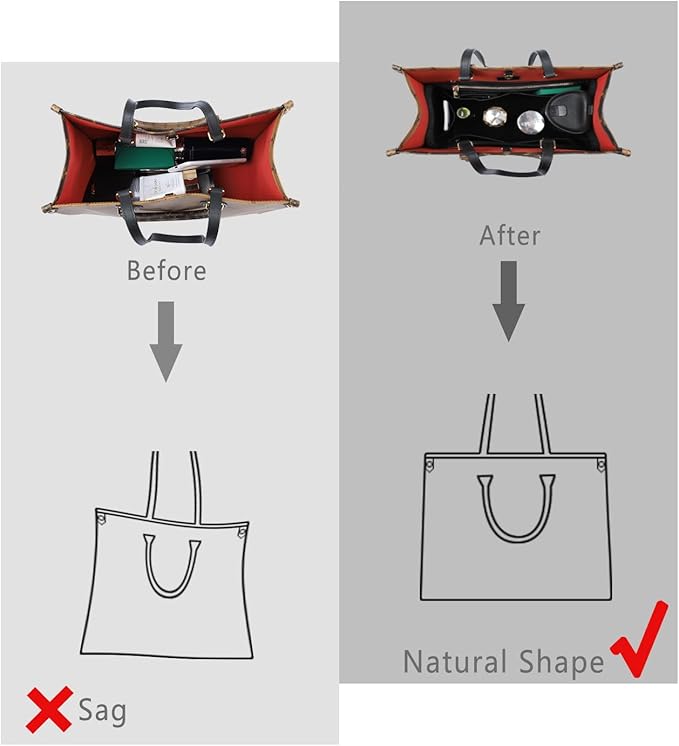 ZTUJO Purse Organizer Insert For Handbags, Silky Touching Bag Organizer Insert With Bottle Holder, Perfect for Speedy, Neverfull, Tote,ONTHEGO,Artsy,Handbag and More (Medium,Silky Black)