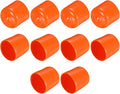uxcell 10pcs Rubber End Caps 25mm(1") ID Vinyl Round End Cap Cover Screw Thread Protectors,Orange