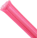 Braided Expandable Cable Sleeve, PET Wire Loom, Flexible Mesh Sleeving Cord Management for TV, Computer, Home Theater, Automotive, Protect Cat from Chewing Cords (Pink, 1/8" x 100ft)