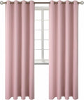 BGment Room Darkening Curtains 84 Inches Long - Grommet Thermal Insulated Drapes Window Treatment Curtains for Bedroom, 2 Panels, 52 x 84 Inch, Baby Pink