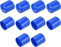 uxcell 10pcs Rubber End Caps 27mm ID Vinyl Round Tube Bolt Cap Cover Screw Thread Protectors Blue