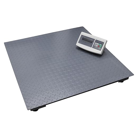 1-5T Industrial Floor Scale Heavy Duty Pallet Scales(4.92ft*4.92ft) Pallet Floor Scale with Smart Digital Indicator for Warehouse Shipping, Commercial Weighing 100-240V