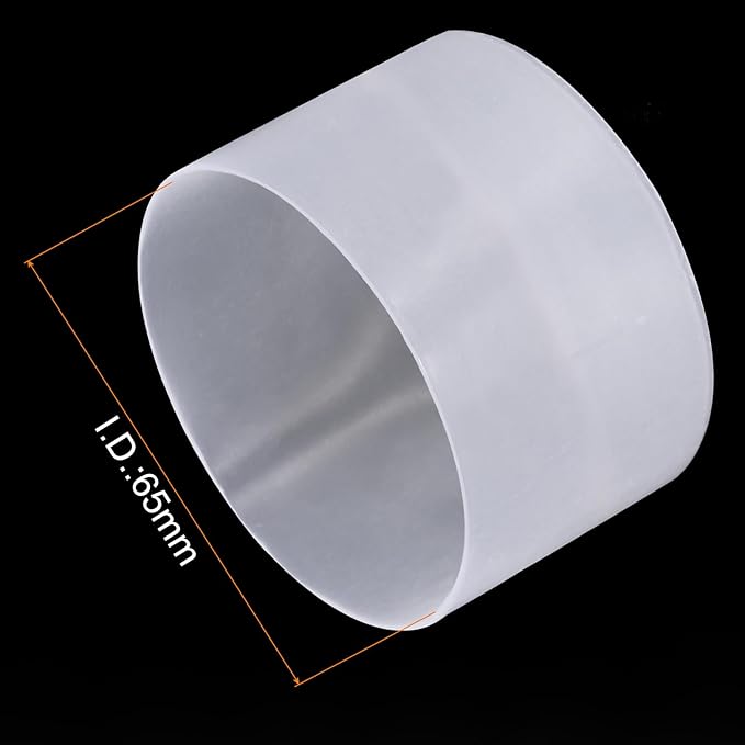 uxcell 4pcs Rubber End Caps 65mm ID Vinyl Round Tube Bolt Cap Cover Screw Thread Protectors Clear, 40mm Height