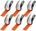 BETCKEY - Continuous Length Labels Replacement for Brother DK-2210 (1.1 in x 100 ft), Compatible with Brother QL Label Printers [6 Rolls/Continuous Labels, Red]