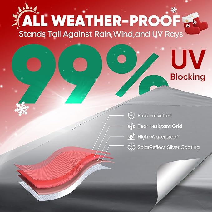 Sekey 10x10 Pop Up Canopy with One Push Setup-Easy Up Canopy with 99% UV Blocking - Instant Outdoor Sun Shade for Events, Parties, Camping- Commercial Gazebo with Weight Bags,Wind Proof&Waterproof