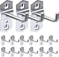 Pegboard Hooks 15 Pack, Square Hole Tool Storage Hangers, Metal Garage Organization Hooks, Heavy Duty Shelf Board Pegs for Workshop Wall Mount System