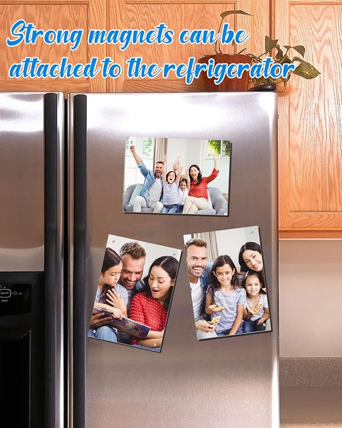 Acrylic Picture Frame 8×10 Clear Double Sided Magnetic Photo Frame - Frameless Baby Friend Family Picture Desktop Display with Support Stand and Gift Boxes Pack of 1
