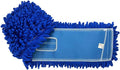 KLEEN HANDLER 18 Inch Microfiber Dust Mop Bulk Pack of 12, Large Washable Commercial Mop Head Replacement, Sweeper, Janitorial Supplies, Blue
