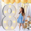 imprsv 3FT Marquee Numbers, Light Up Numbers for 18th 80th Birthday Decorations, Light Up Sign 8 for Wedding Anniversary Party Decor, Pre-Cut Foam Board Kit