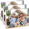 AITEE 6x8 Acrylic Picture Frames 3 Pack, 20% Thicker Block, Clear Picture Frames Freestanding Double Sided Magnetic Acrylic Lucite Frameless Transparent Square Frame Gift for Desktop Display