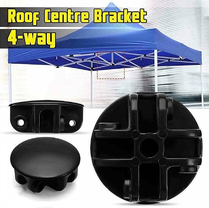 Pop-up Gazebo Tent Spare Parts 4-Way Roof Centre Connector Bracket Replacement Black