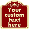 Custom Sign, Custom Indoor/Outdoor Decorative Sign，Aluminum Weatherproof Metal Sign Multiple Sizes, Customize for Office, Business, Workplace, office, Home, Delivery Signs, 10*10 Inch, Reddish