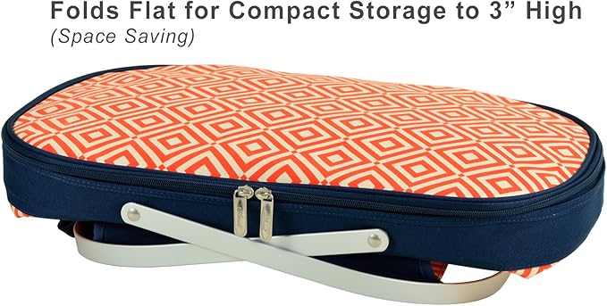 Picnic at Ascot Patented Insulated Folding Picnic Basket Cooler- Designed & Quality Approved in the USA