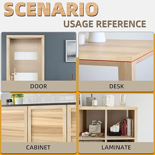 GSCIT Club Oak Edge Banding, 13/16 Inch x 10ft Roll of Veneer - Pre-glued Flexible Real Wood Tape for Cabinet Repair and Furniture Restoration