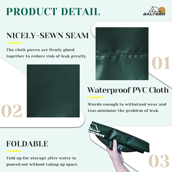 Canopy Water Weight Bag,176 LBS Water Tent Weights Set of 8 Leg Weights for Pop Up Canopy,Canopies,Tent,Gazebo,Green